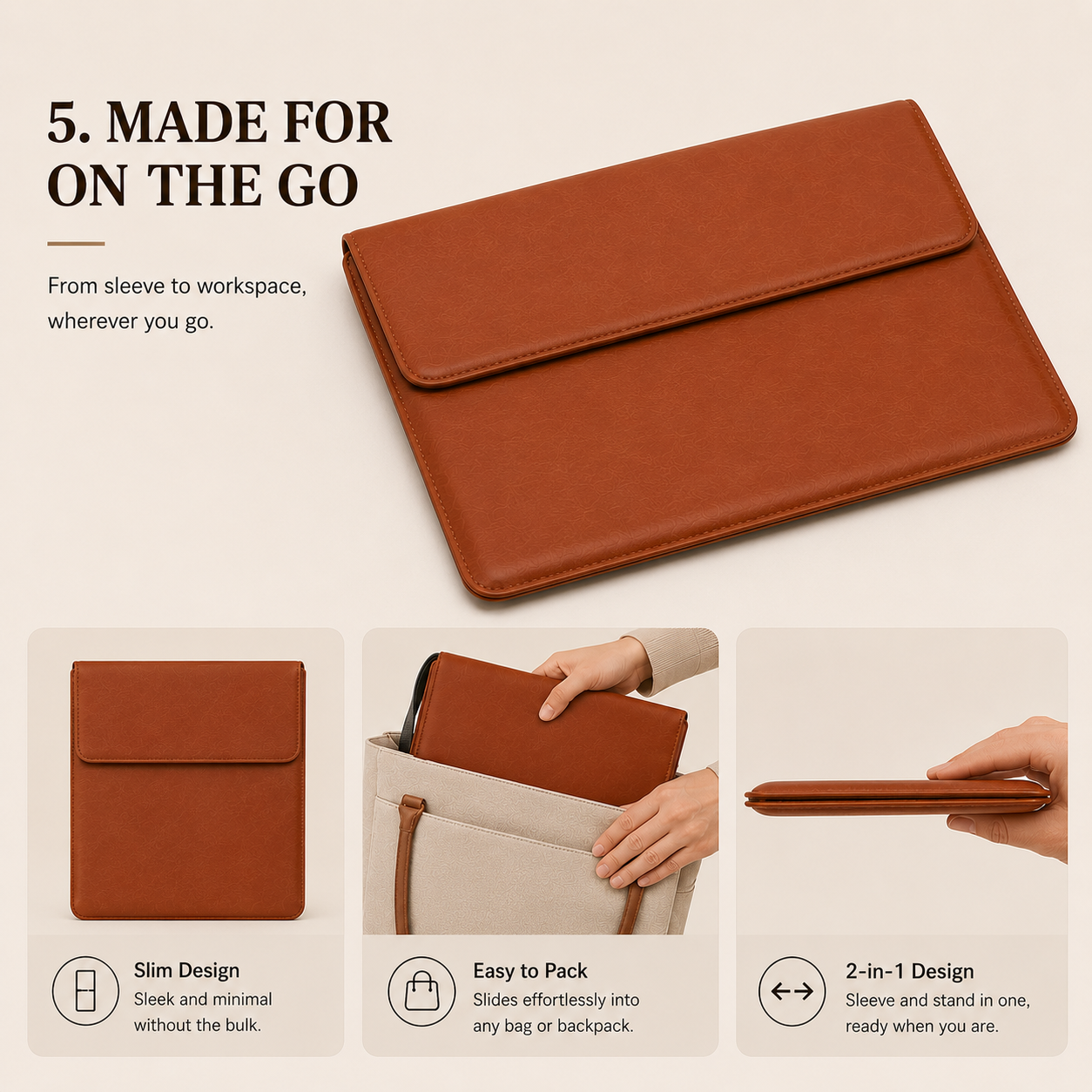 The Fold Sleeve™ – 3-in-1 Laptop Sleeve