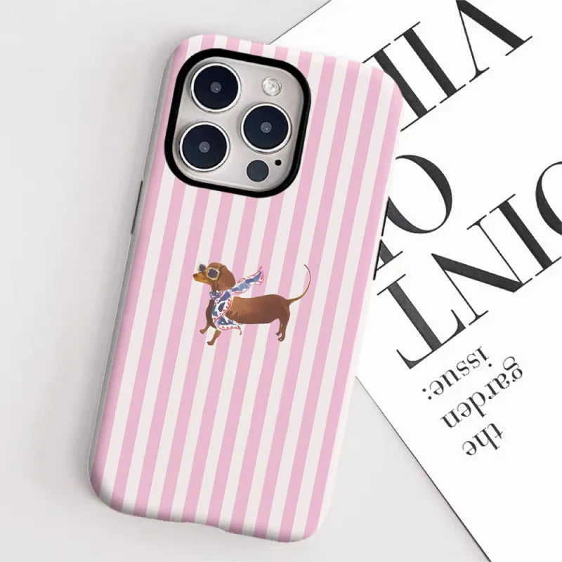 Puppy Stripe Phone Case