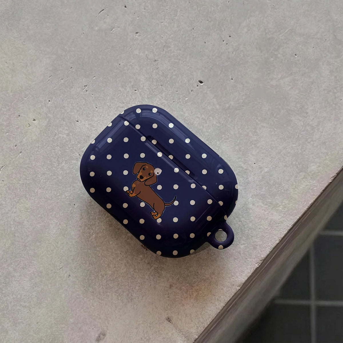 Midnight Dachshund AirPods Case