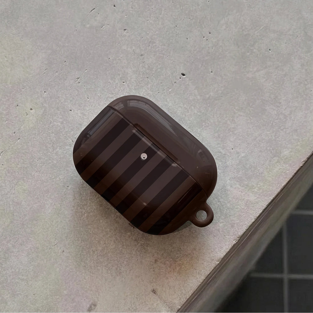 Mocha Stripe AirPods Case